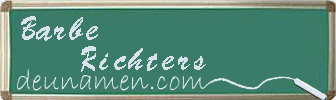 Barbe Richters Visitenkarte